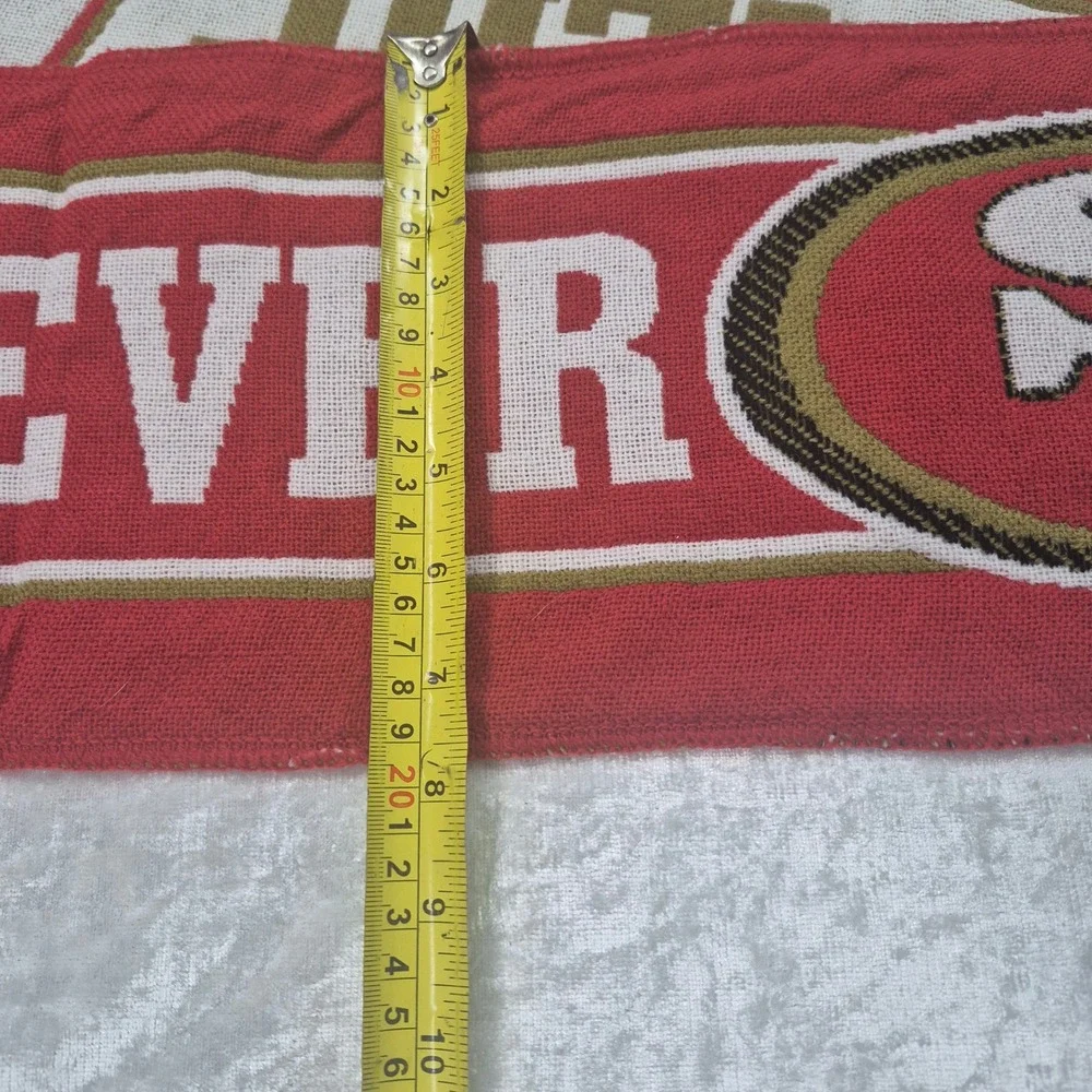 San Francisco 49ers Forever Faithful Knit Scarf Red Gold NFL‎ Fan Gear
